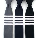 [MAESIO] KNT5035 Knit Point Stripe Necktie Width 6.3cm 3Colors _ Men's ties, Suit, Classic Business Casual Fashion Necktie, Knit tie, Made in Korea